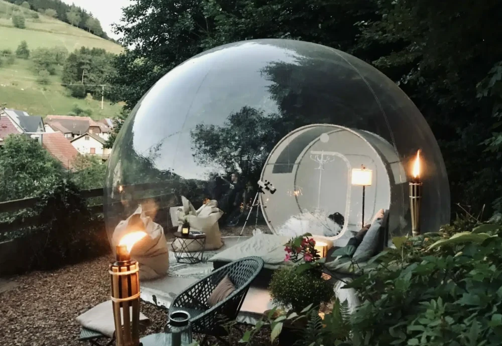 inflated bubble tent